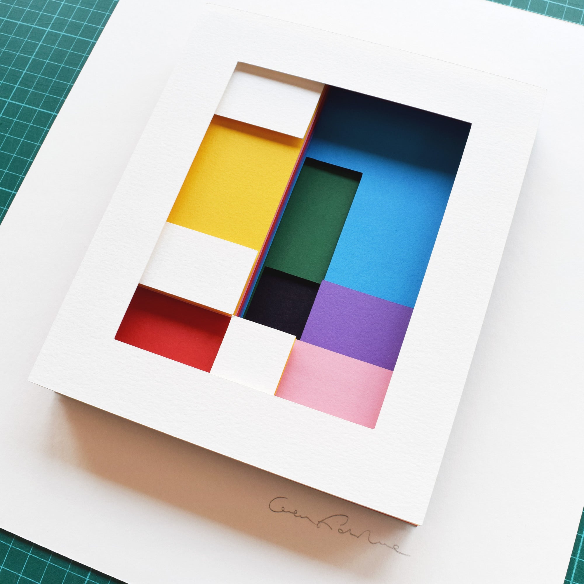 Intersections VI — Framed Original Papercut Artwork
