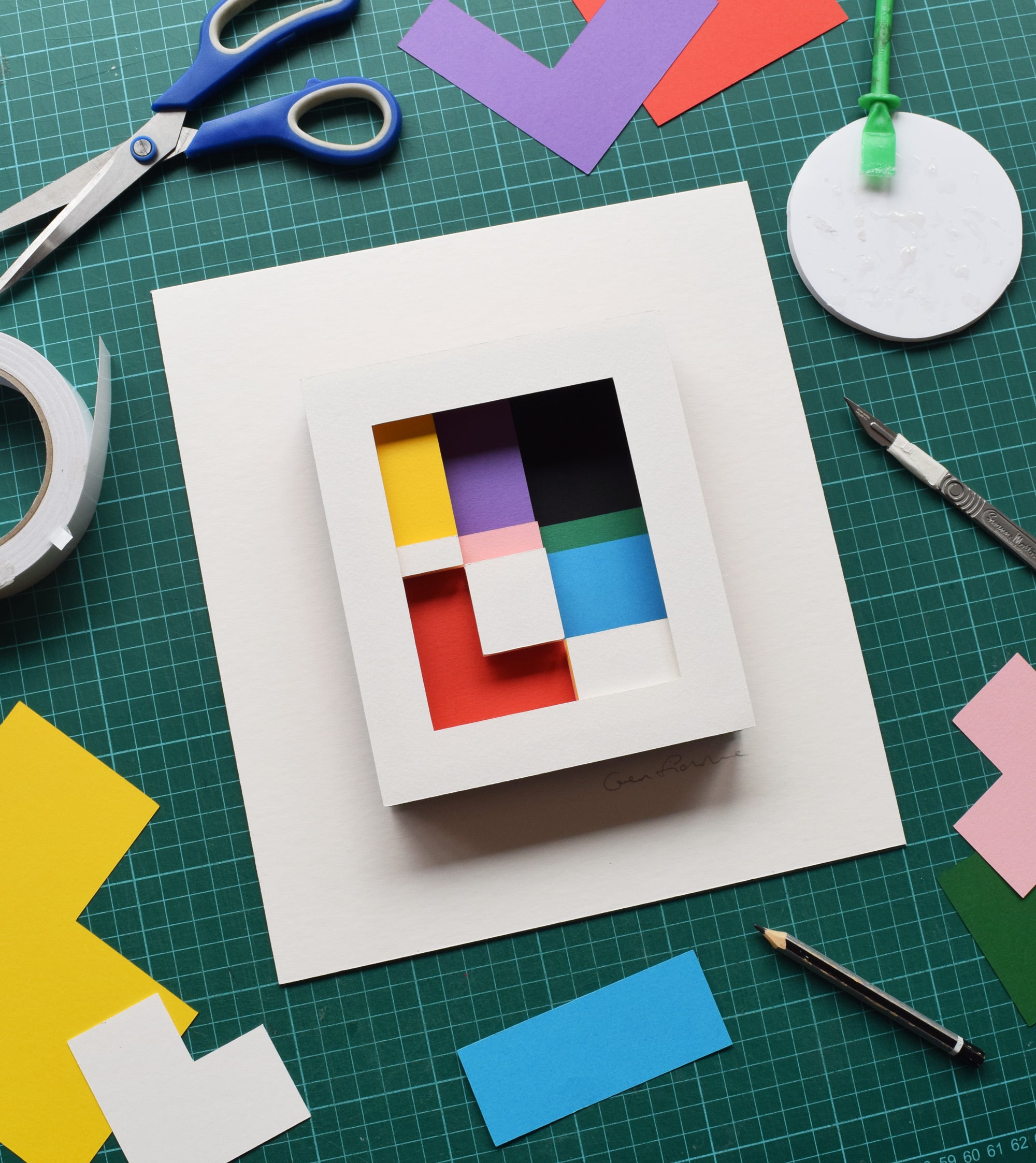 Intersections Study II — Framed Original Papercut Artwork