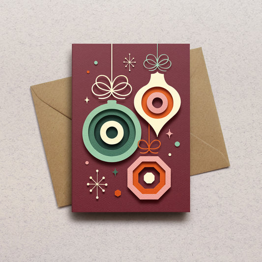 Paper Ornaments III — Festive Greeting Card