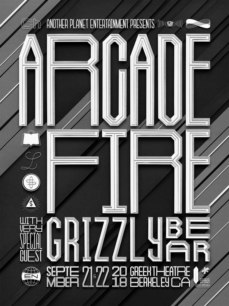 Arcade Fire — Limited Edition Silver Foiled Poster