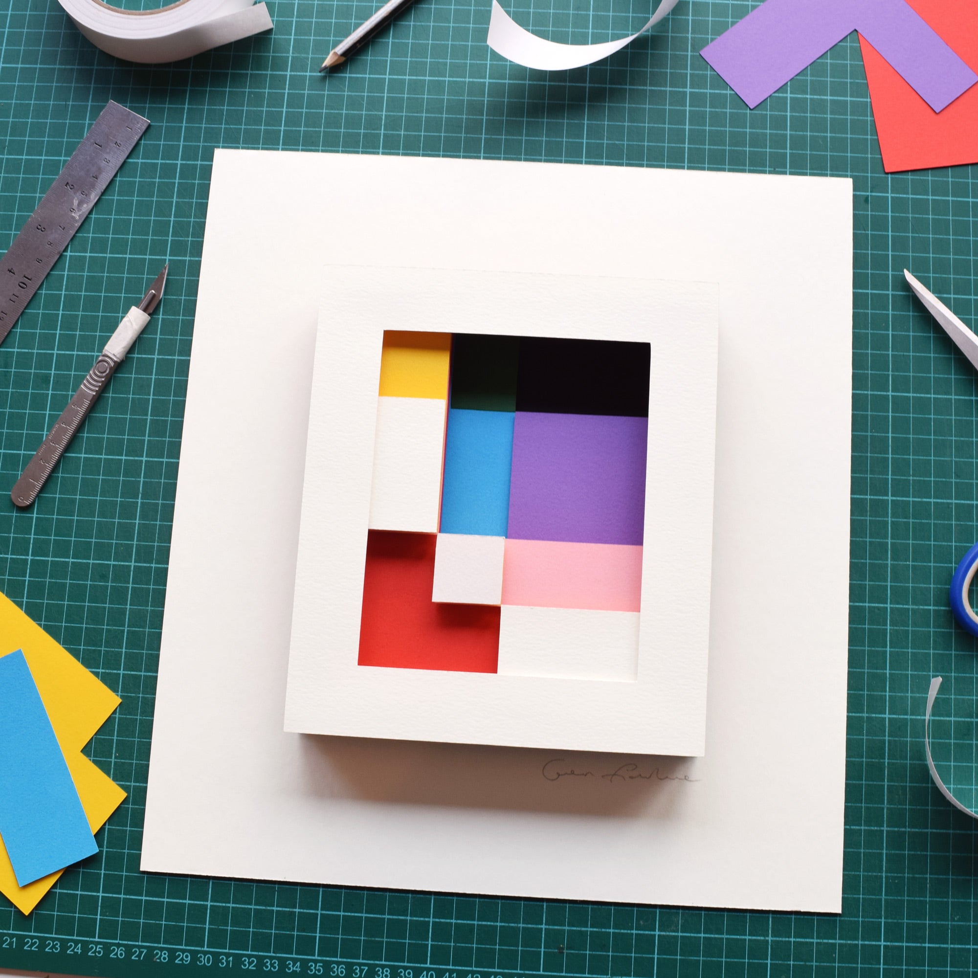 Intersections VII — Framed Original Papercut Artwork