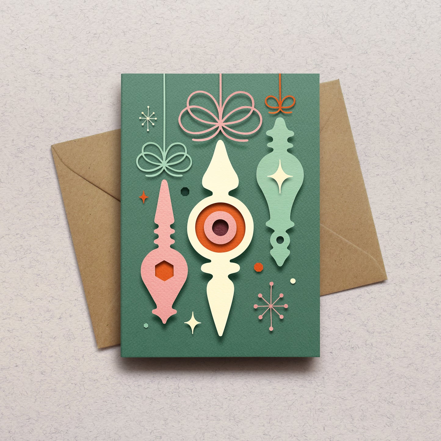 Paper Ornaments I — Festive Greeting Card