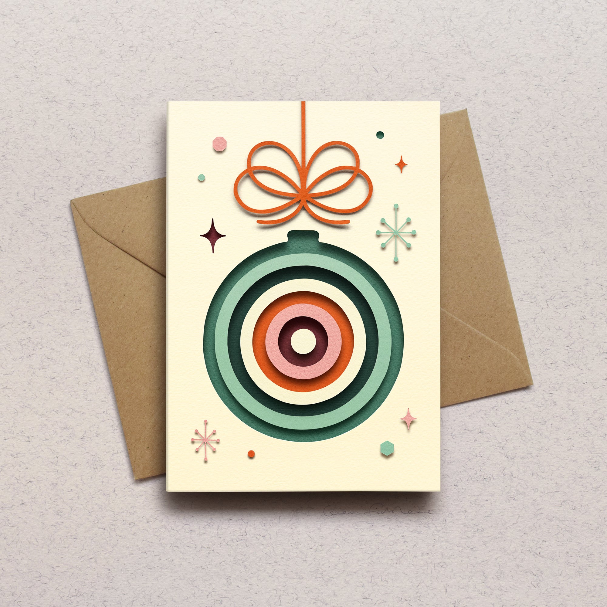Paper Ornaments I — Festive Greeting Card