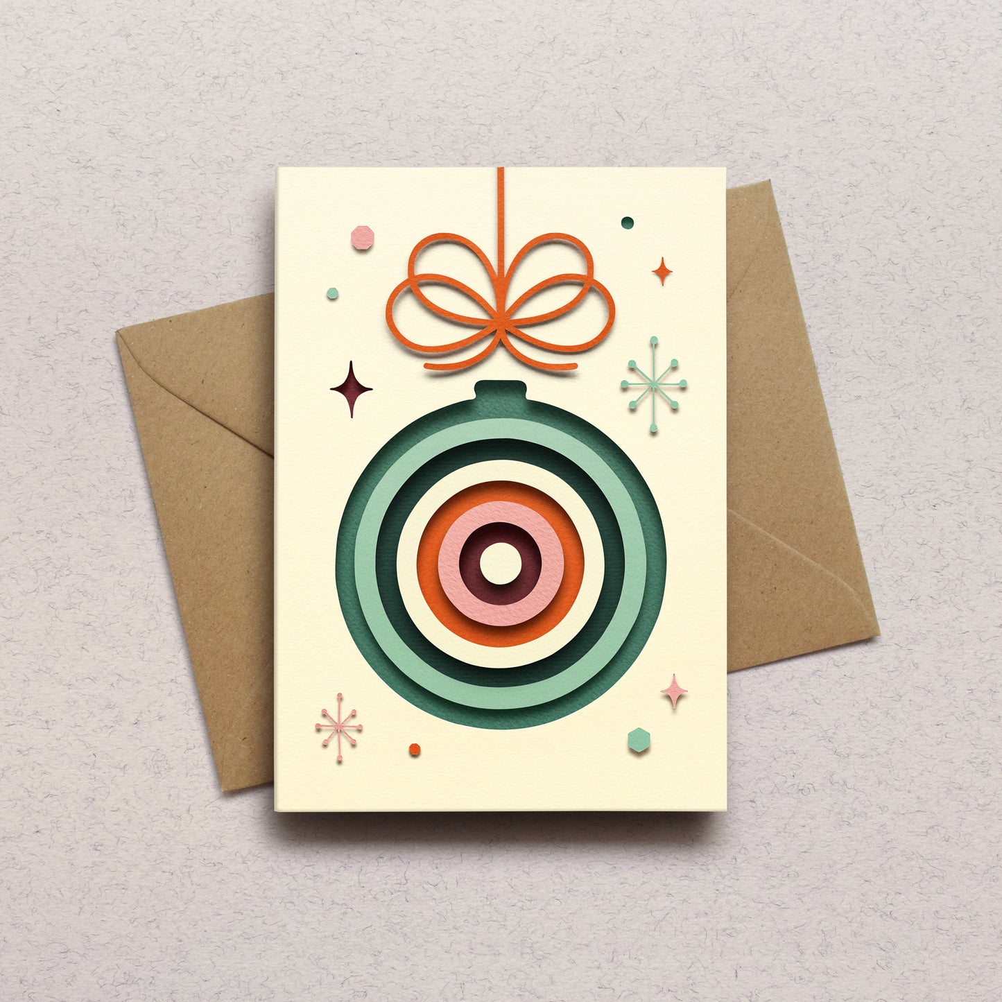 Paper Ornaments II — Festive Greeting Card