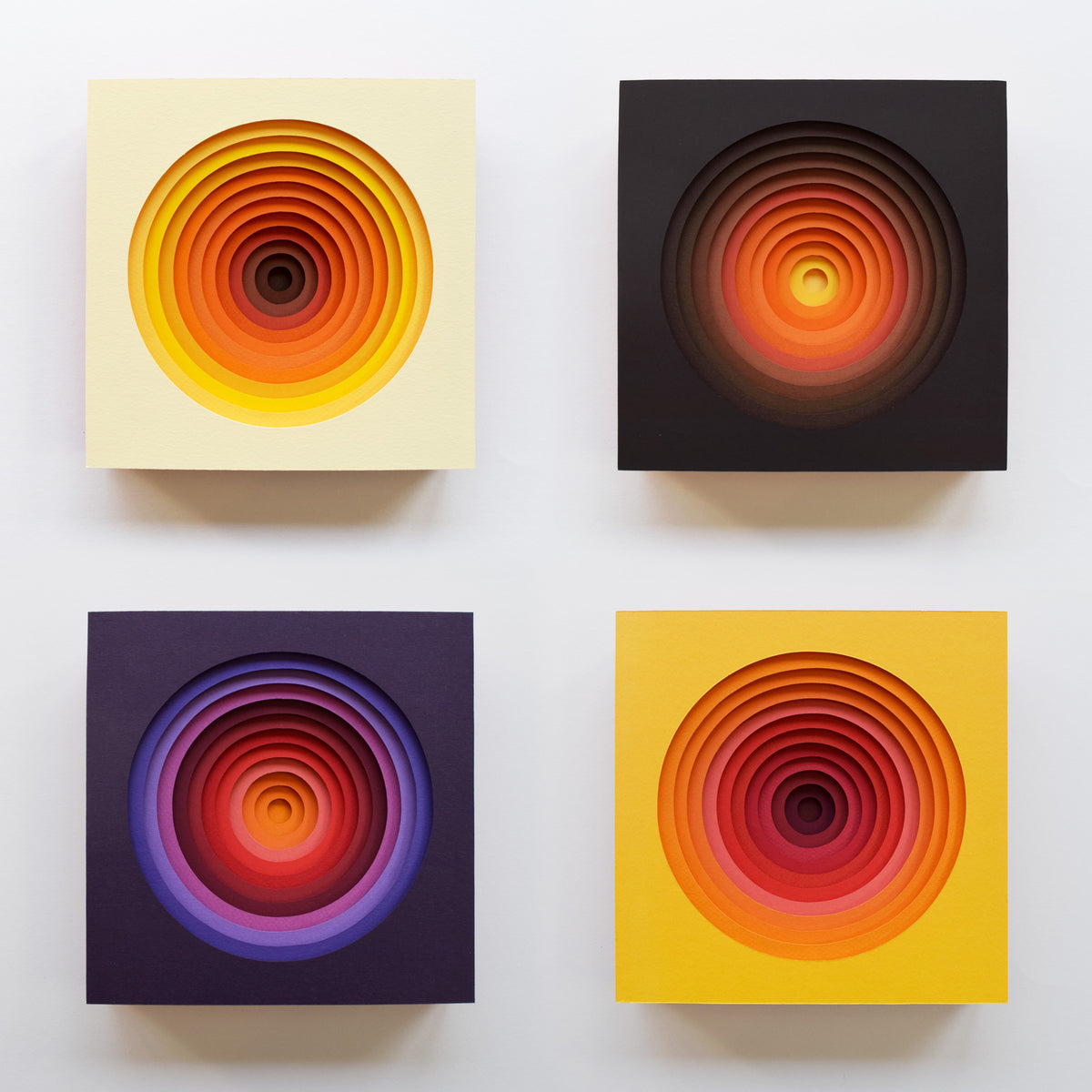 The Sublime Spectrum XXXVI-XXXIX – Framed Original Papercut Artwork