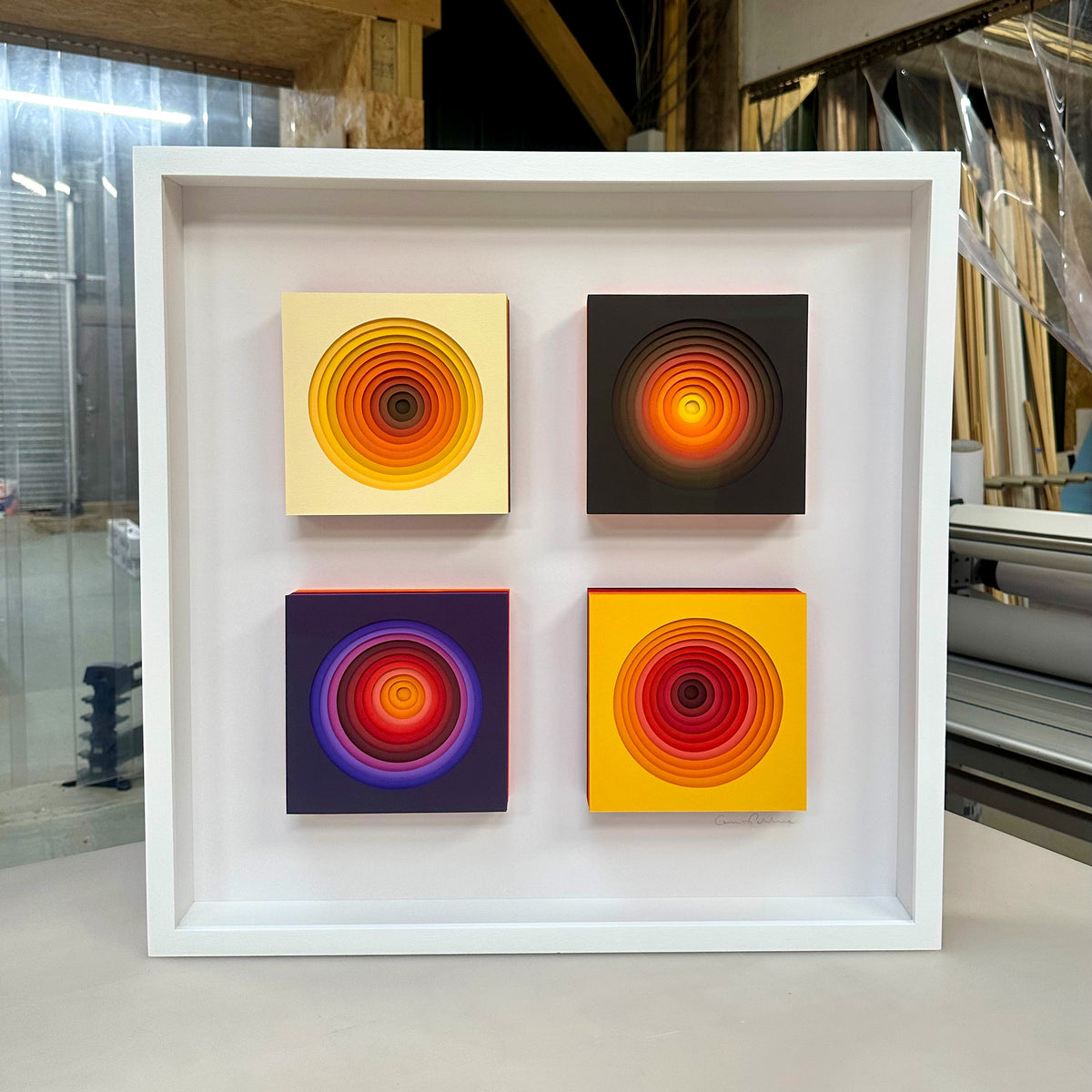 The Sublime Spectrum XXXVI-XXXIX – Framed Original Papercut Artwork