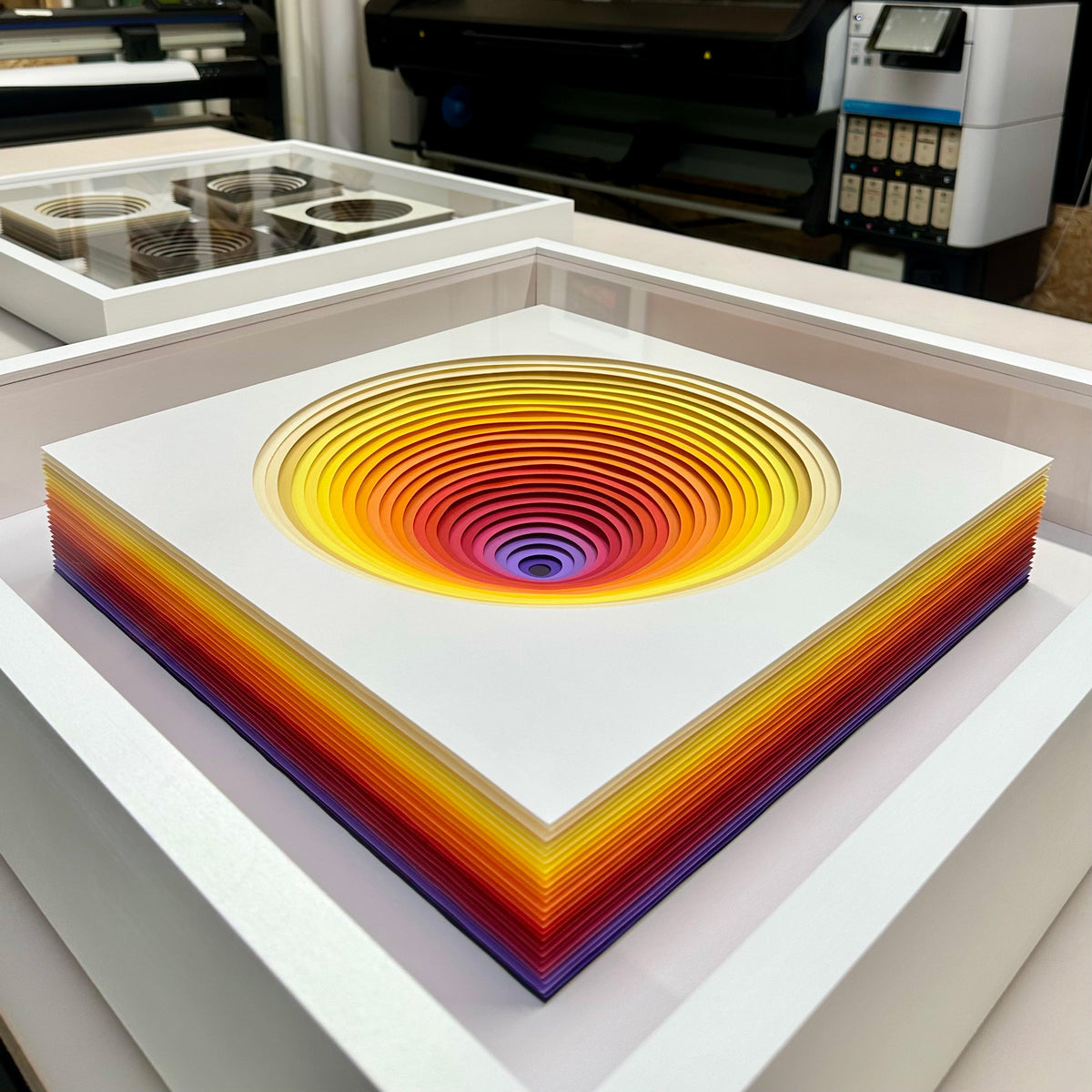 The Sublime Spectrum: New Dawn – Framed Original Papercut Artwork