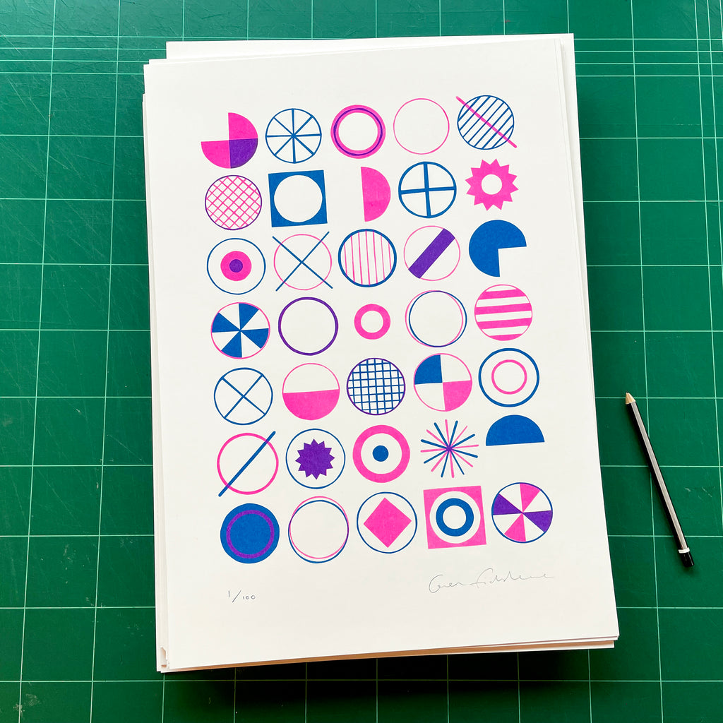 Circle Studies — Risograph Print