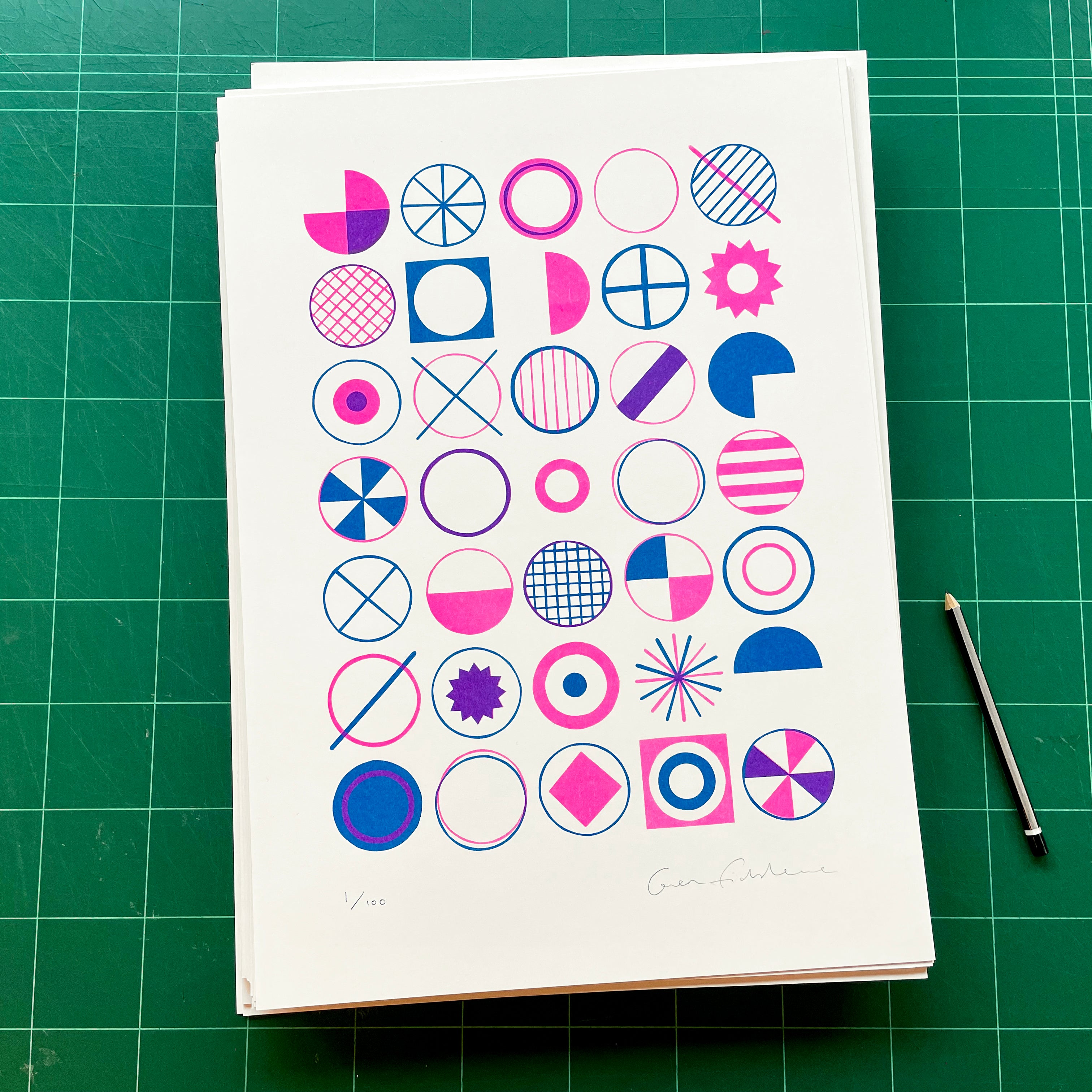 Circle Studies — Risograph Print