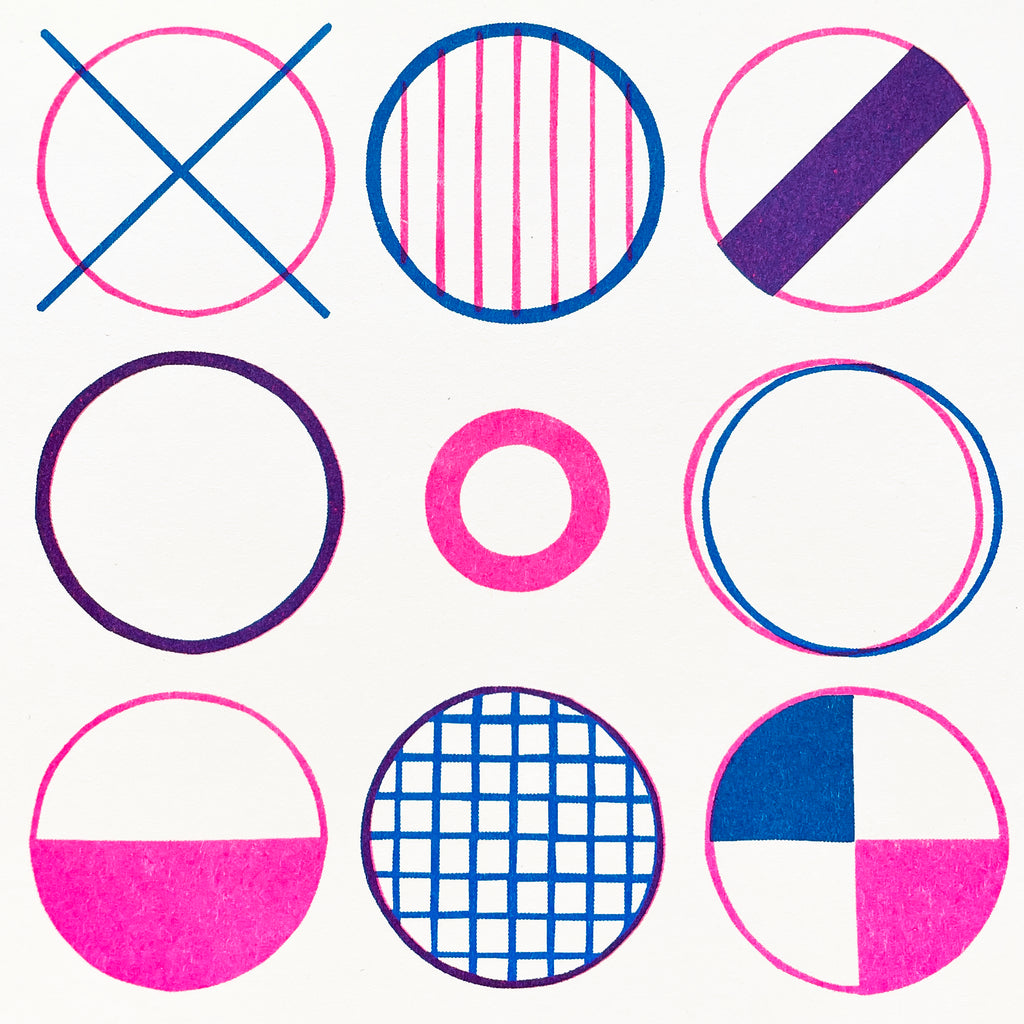 Circle Studies — Risograph Print