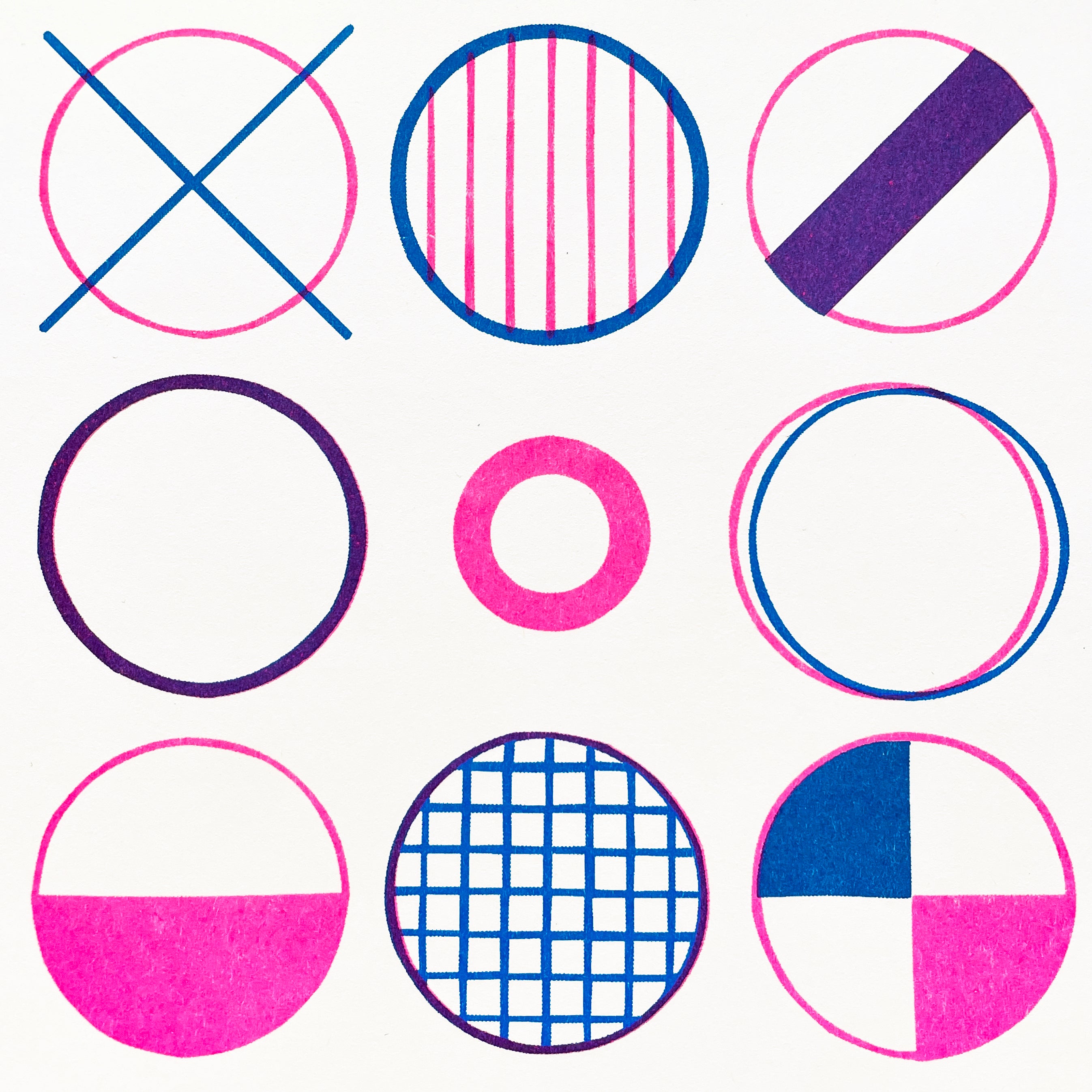 Circle Studies — Risograph Print
