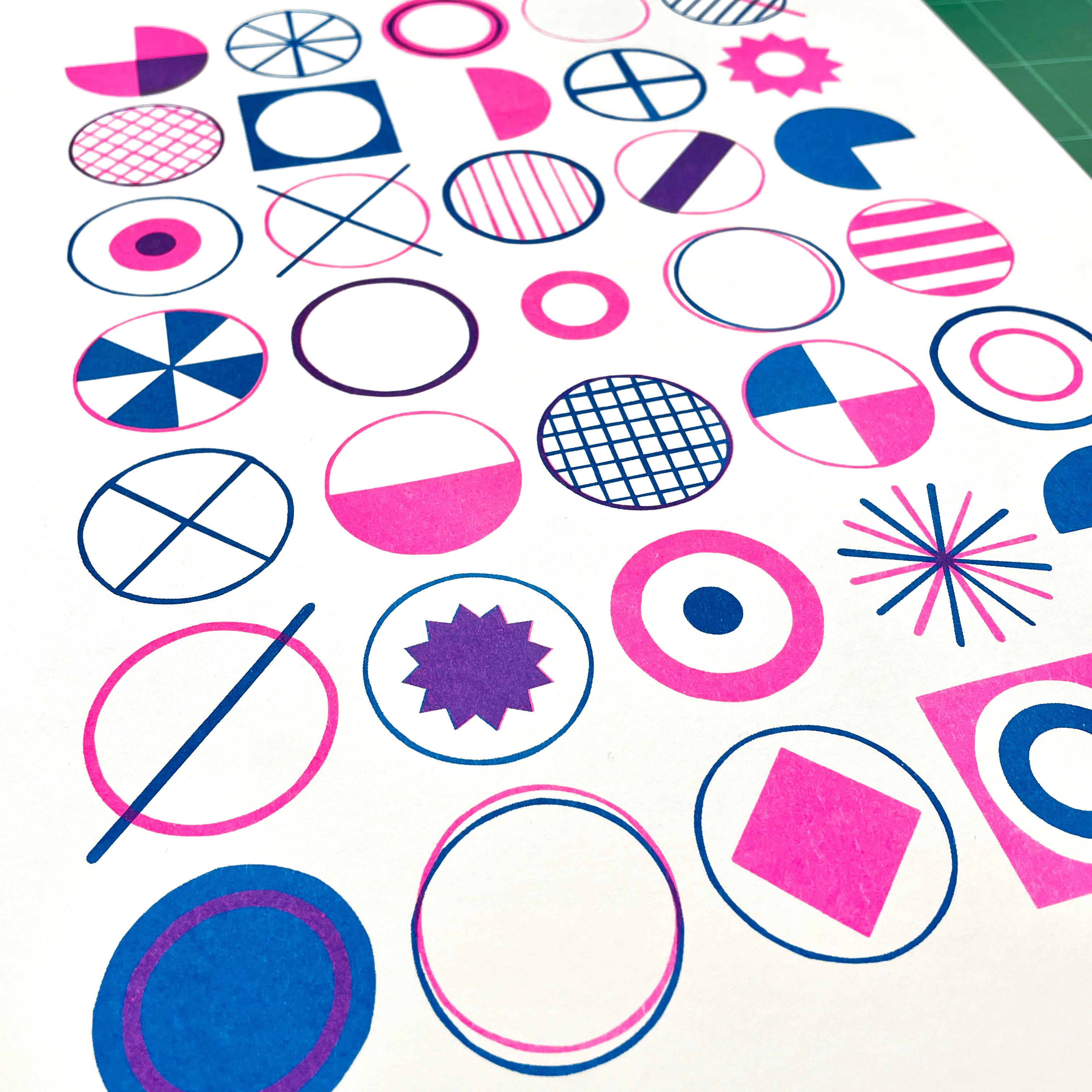 Circle Studies — Risograph Print