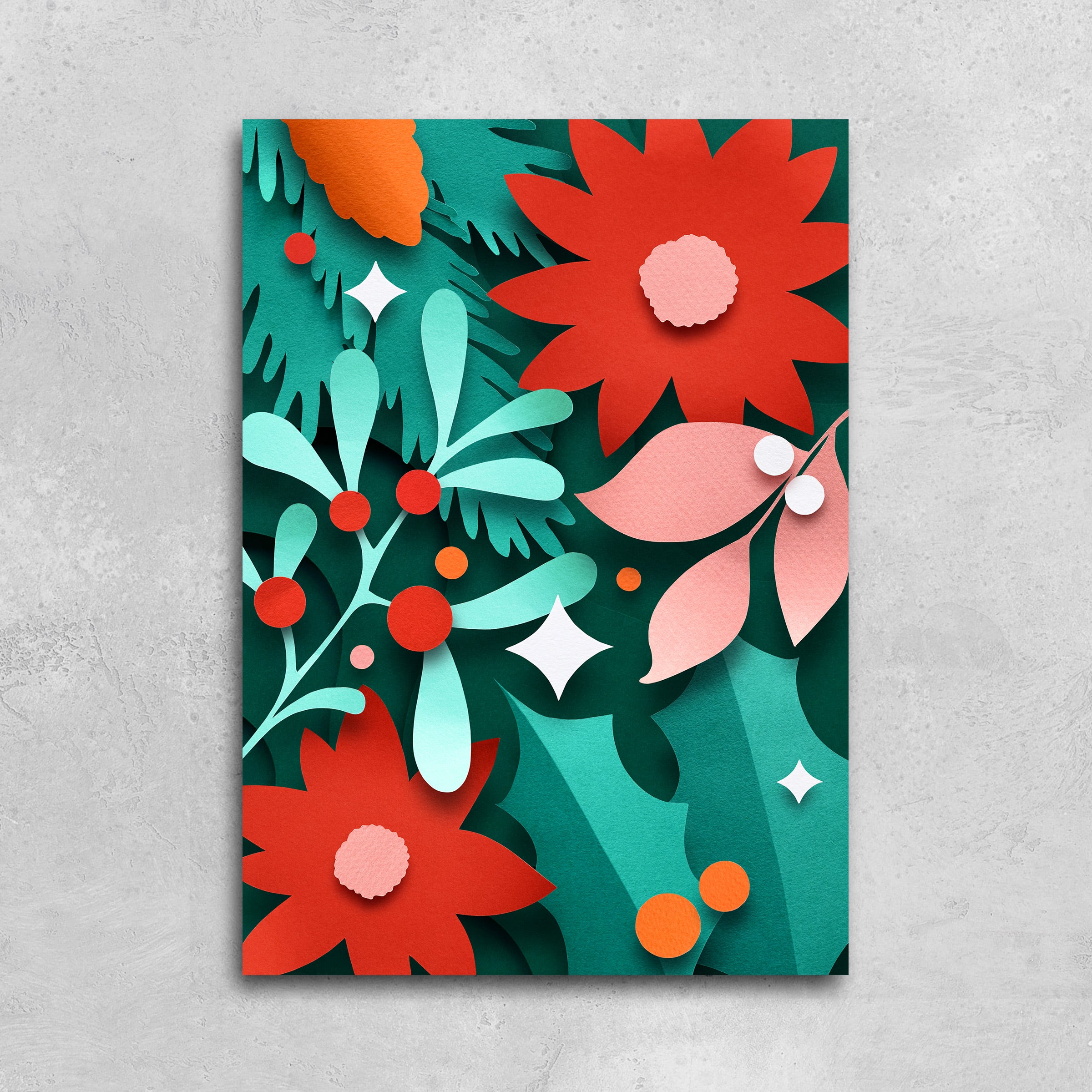 Festive Florals — Individual or Packs of 6 Greeting Cards