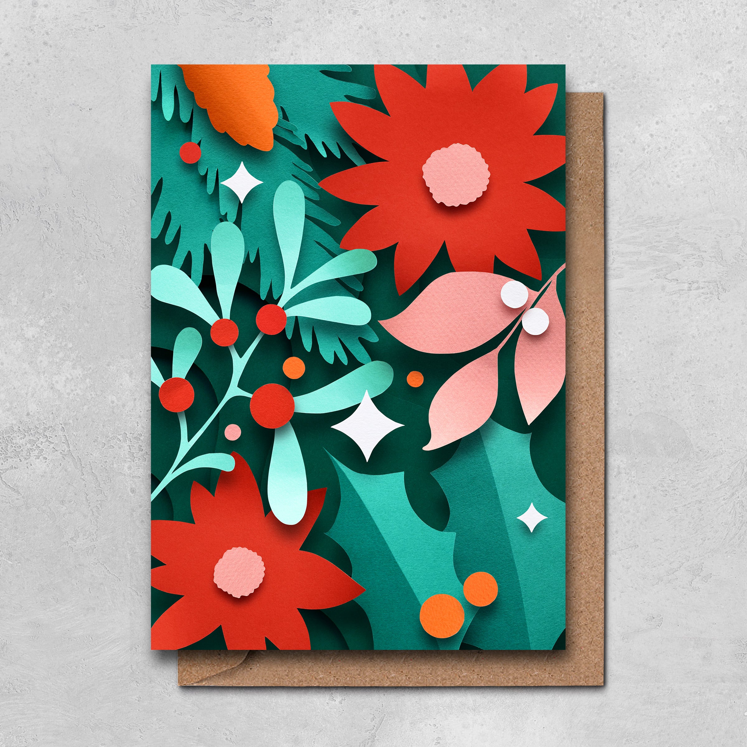 Festive Florals — Individual or Packs of 6 Greeting Cards